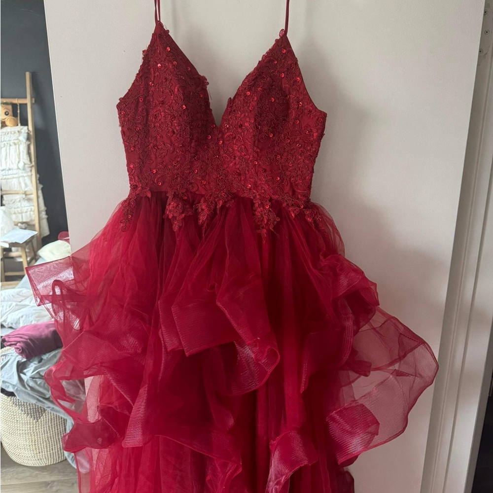 Red Long prom evening Dress for Woman Size 4
